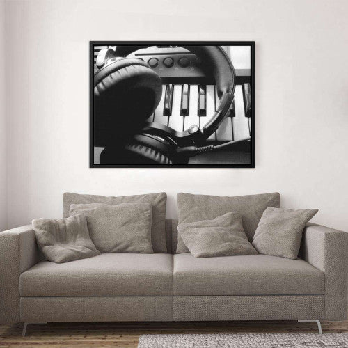 Headphone Keyboard Music Canvas