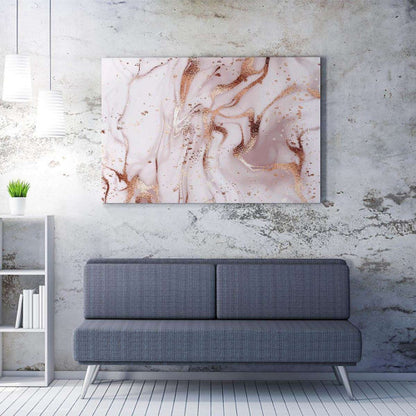 Rose Gold Liquid Abstract Canvas