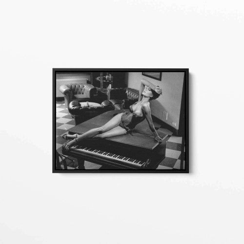 Lady on Piano Canvas