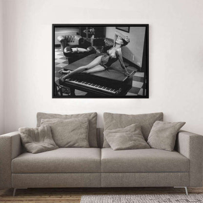 Lady on Piano Canvas