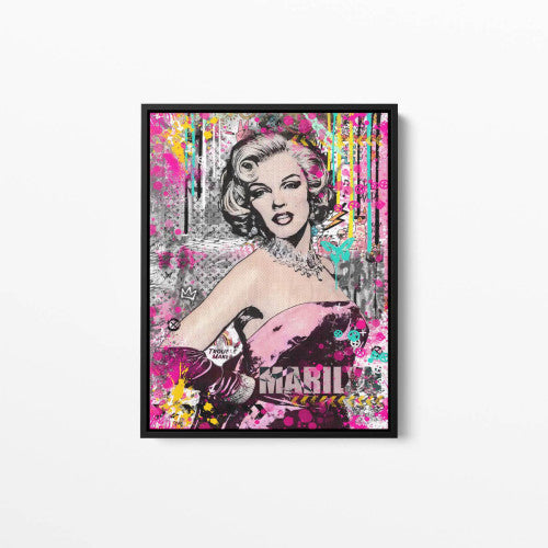 Marilyn Monroe Doodle Pop Graffiti Canvas