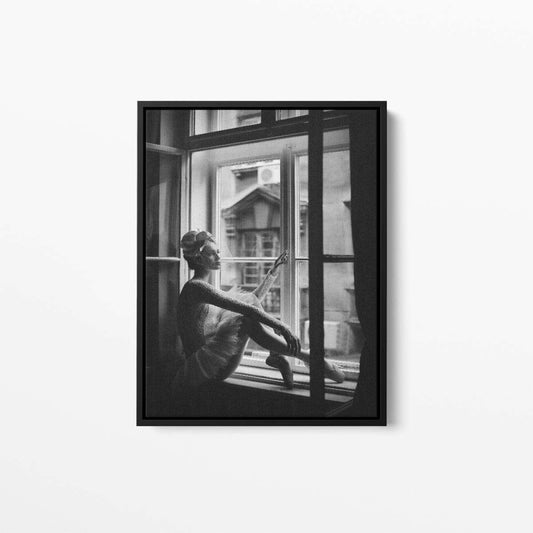 Ballerina sitting in window Canvas