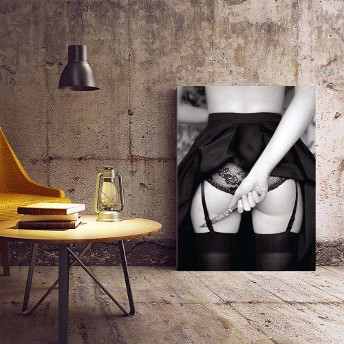 Girl With Knife Fashion Canvas