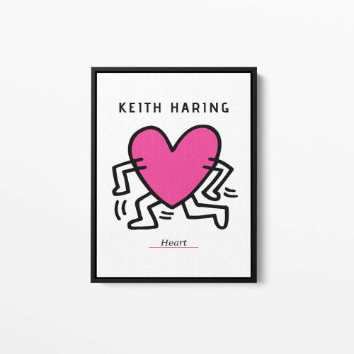 Keith Haring Heart Canvas