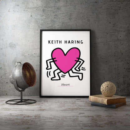 Keith Haring Heart Canvas