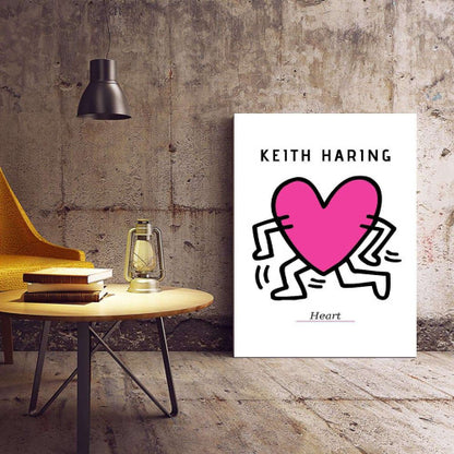 Keith Haring Heart Canvas