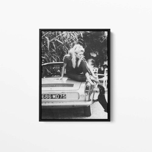 Lady and classic car Canvas