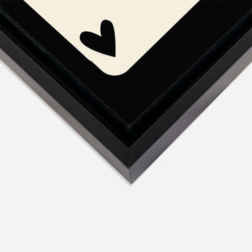 Lucky You Black Playing Card Canvas