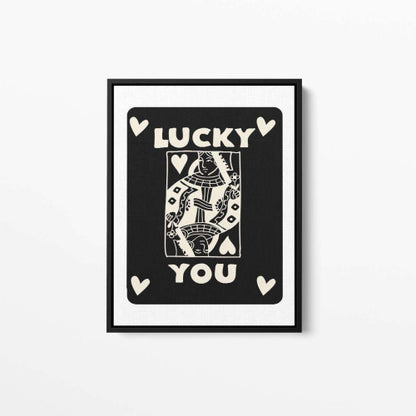 Lucky You Playing Card Canvas