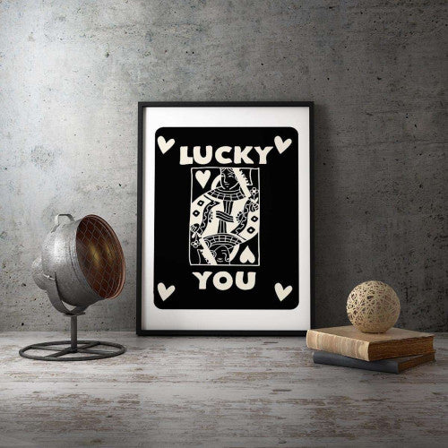 Lucky You Playing Card Canvas