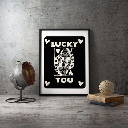 Lucky You Playing Card Canvas