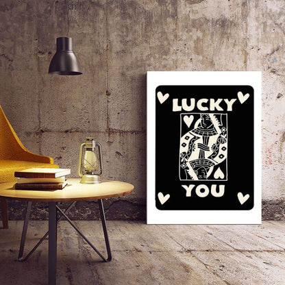 Lucky You Playing Card Canvas