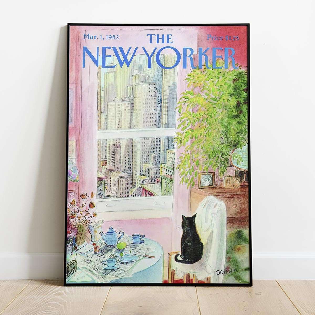 The New Yorker Watercolour Magazine 001 Canvas