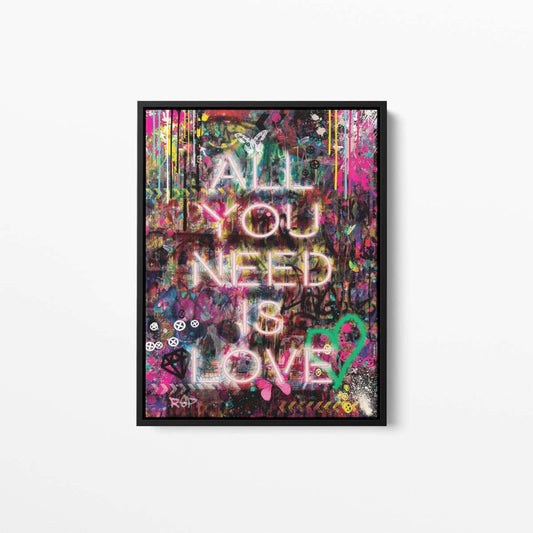 All you need is love Graffiti Pop Art Canvas