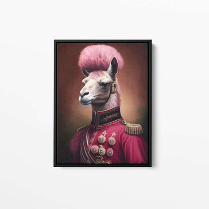 Alpaca in a uniform Animal Canvas