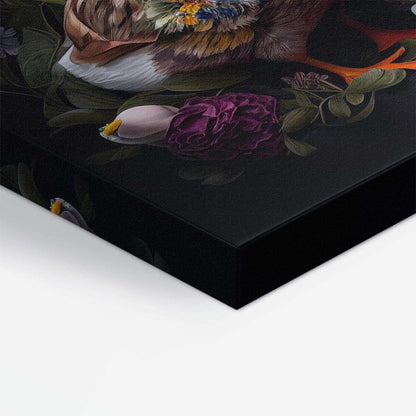 Bird Floral Still Life Portrait 002 Duck Animal Canvas