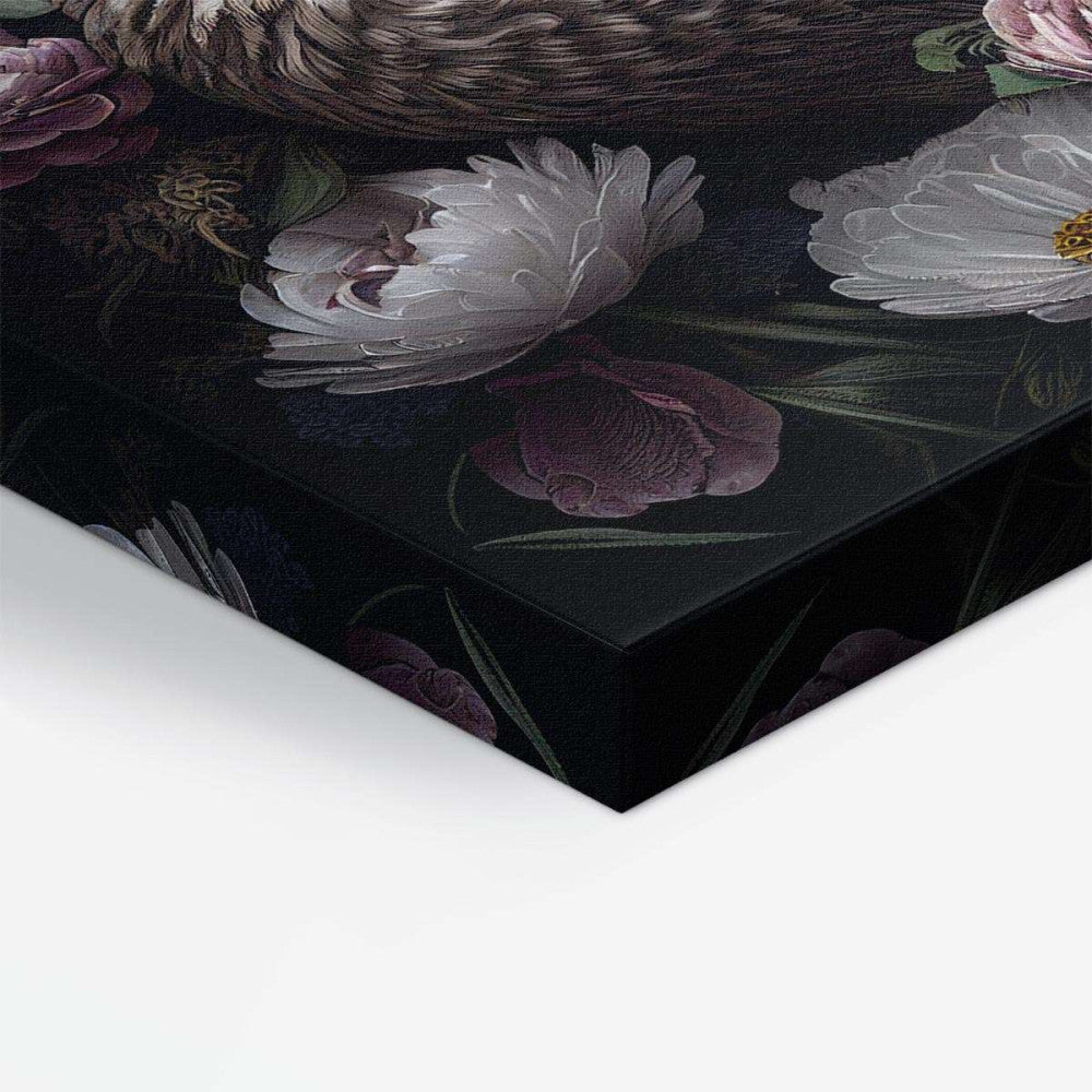 Bird Floral Still Life Portrait 003 Duck Animal Canvas