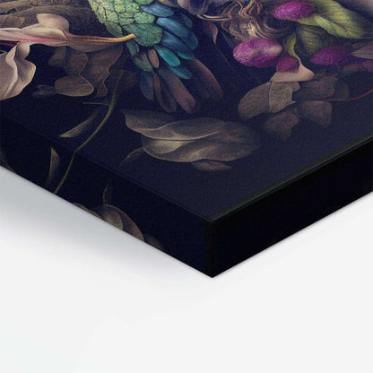 Bird Floral Still Life Portrait 020 Hummingbird Animal Canvas