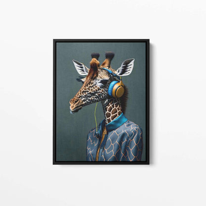 DJ GI The Giraffe Animal Canvas