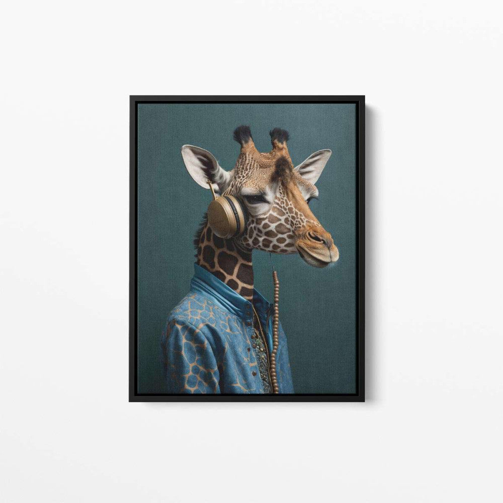 DJ Jeff The Giraffe Animal Canvas