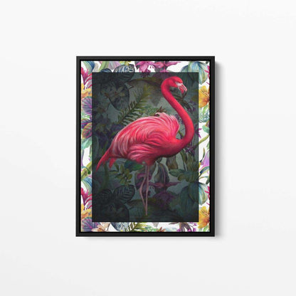 Floral Flamingo Animal Canvas