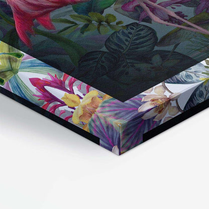 Floral Flamingo Animal Canvas