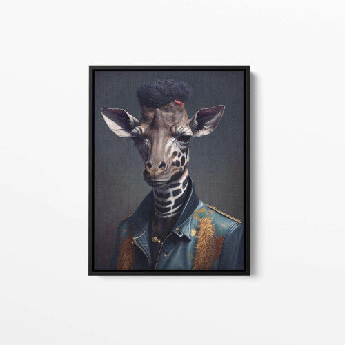 George the Giraffe Animal Canvas