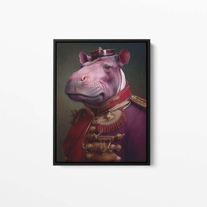 Howard The Hippo Animal Canvas