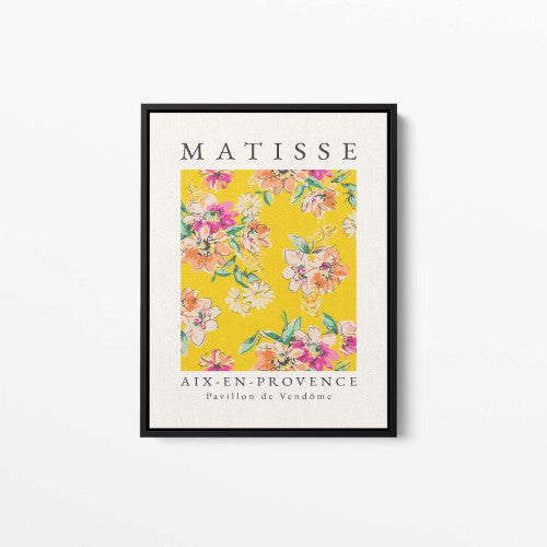 Matisse Yellow Floral Abstract Canvas