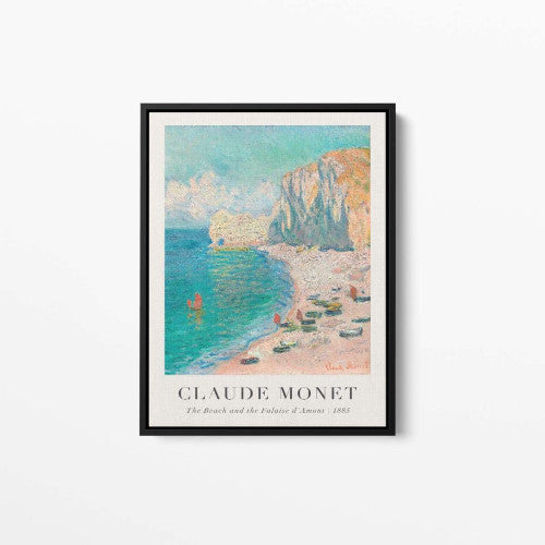 Monet Beach 1885 Abstract Canvas