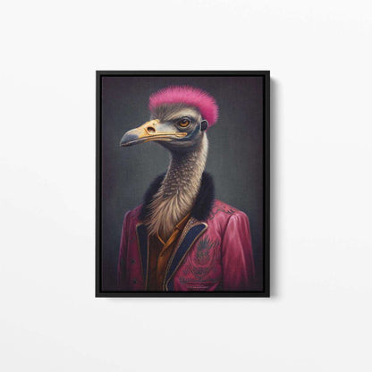 Ollie the Ostrich Animal Canvas