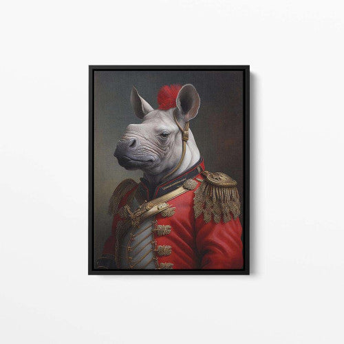 Ralph The Rhino Animal Canvas