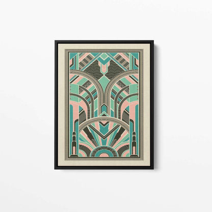 Retro Vintage Art Deco Pattern 02 Abstract Canvas