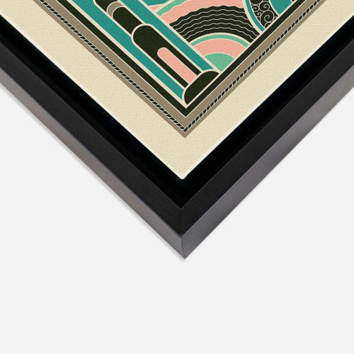 Retro Vintage Art Deco Pattern 02 Abstract Canvas