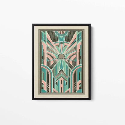 Retro Vintage Art Deco Pattern Abstract Canvas