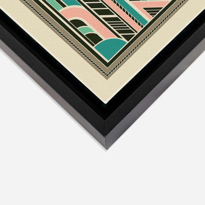 Retro Vintage Art Deco Pattern Abstract Canvas