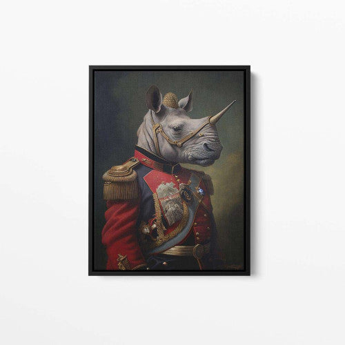 Russell The Rhino Animal Canvas