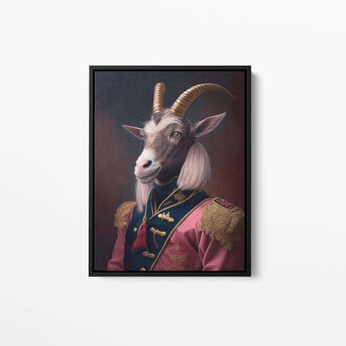 Sergant Billy Goat Hill Animal Canvas