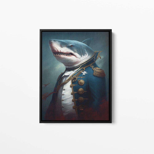 Steve The Great White Shark Animal Canvas