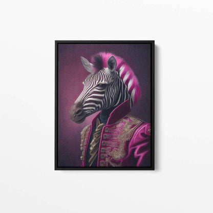 Zachary The Zebra Animal Canvas