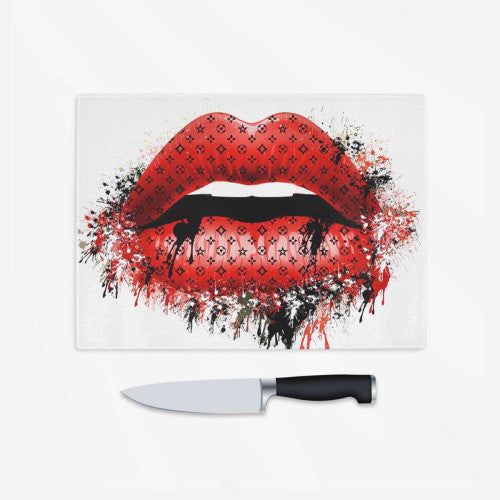 Fashion Lips in Red Chopping Board