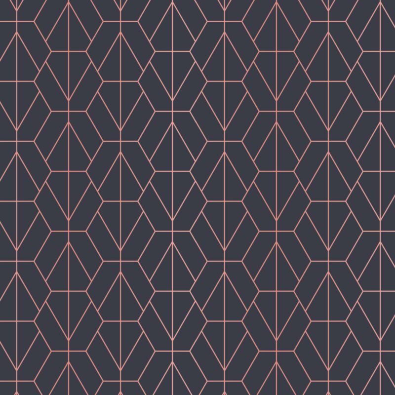 Midnight Blush Art Deco Wallpaper