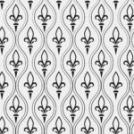 Elegant Black and White Venetian Ornament Pattern