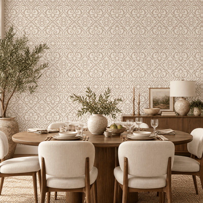 Arabesque Cashmere Wallpaper