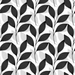 Lilac Serenity Monochrome Botanical Leaf Wallpaper
