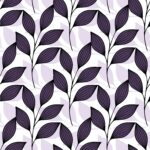 Lilac Serenity Purple Botanical Leaf Wallpaper