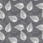 Monochrome Silver Leaf Botanical Wallpaper