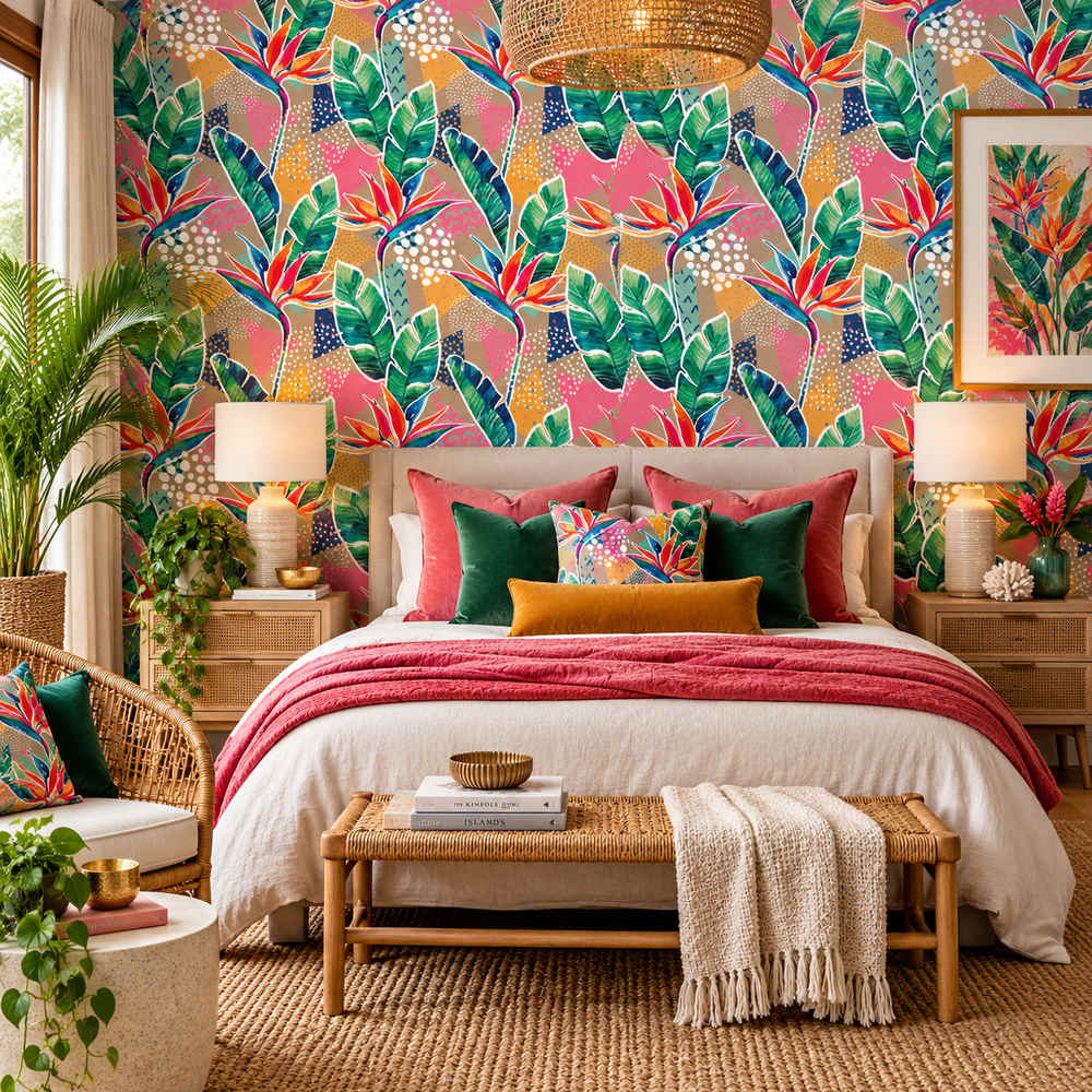 Paradise Pop Tropical Wallpaper