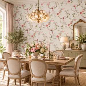 Botanical Watercolour Blossom Wallpaper