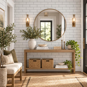 Classic White Metro Tile Wallpaper